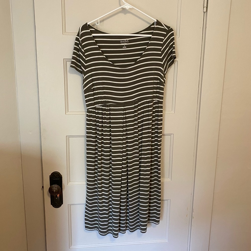 Striped maternity dress
